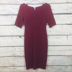 LK Bennett wine Sheath Dress